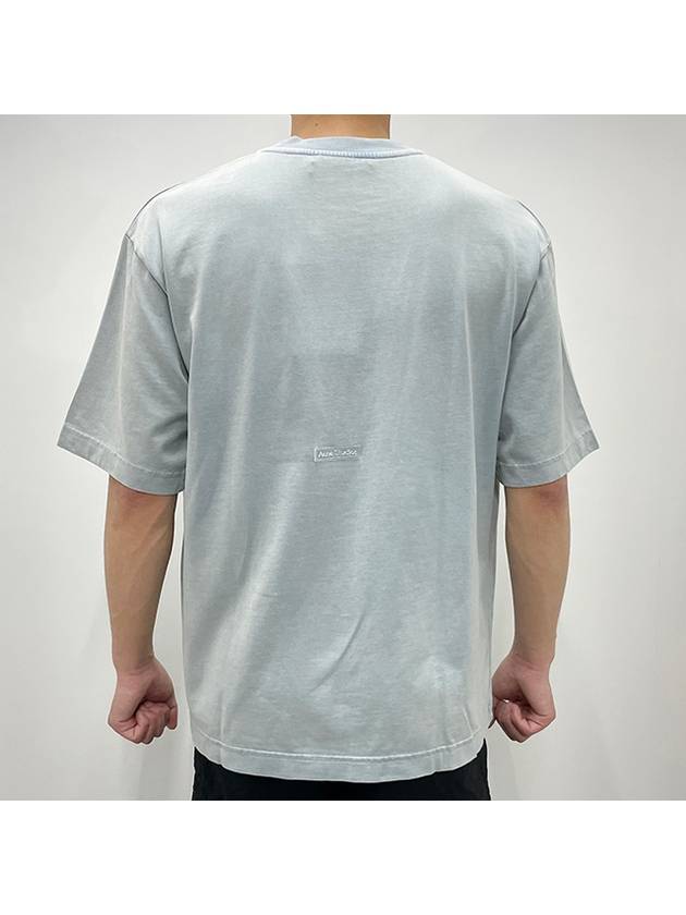 Back Logo Patch Crew Neck Short Sleeve T-Shirt Soft Blue - ACNE STUDIOS - BALAAN 6