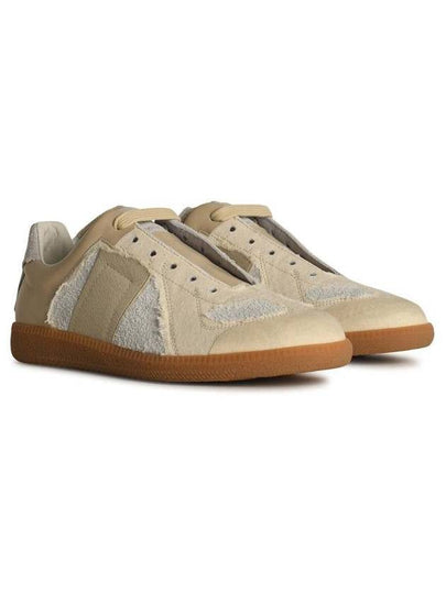 Maison Margiela 'Replica' Cream Suede Sneakers - MAISON MARGIELA - BALAAN 2