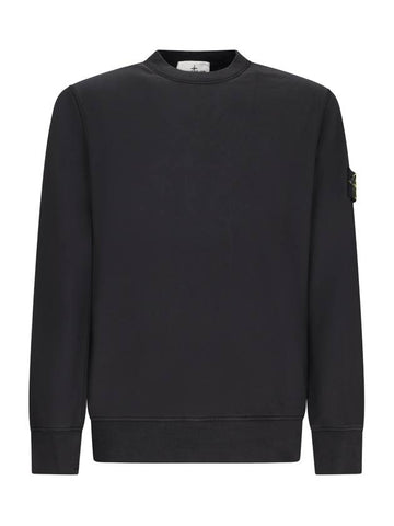 CREW NECK SWEATSHIRT WITH RIBBED DETAILS - STONE ISLAND - BALAAN 1