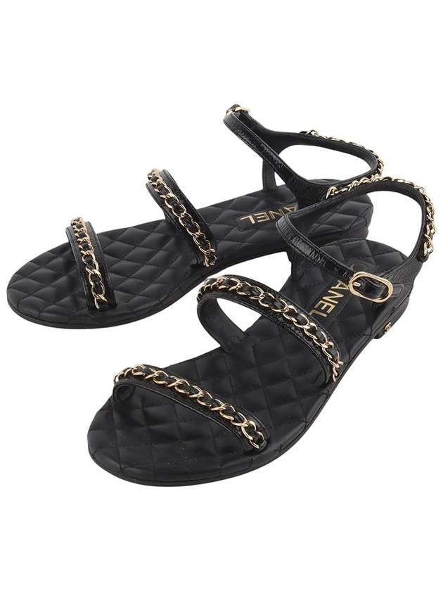 G36934 Quilted gold chain strap sandals size 35 34284 1 - CHANEL - BALAAN 3