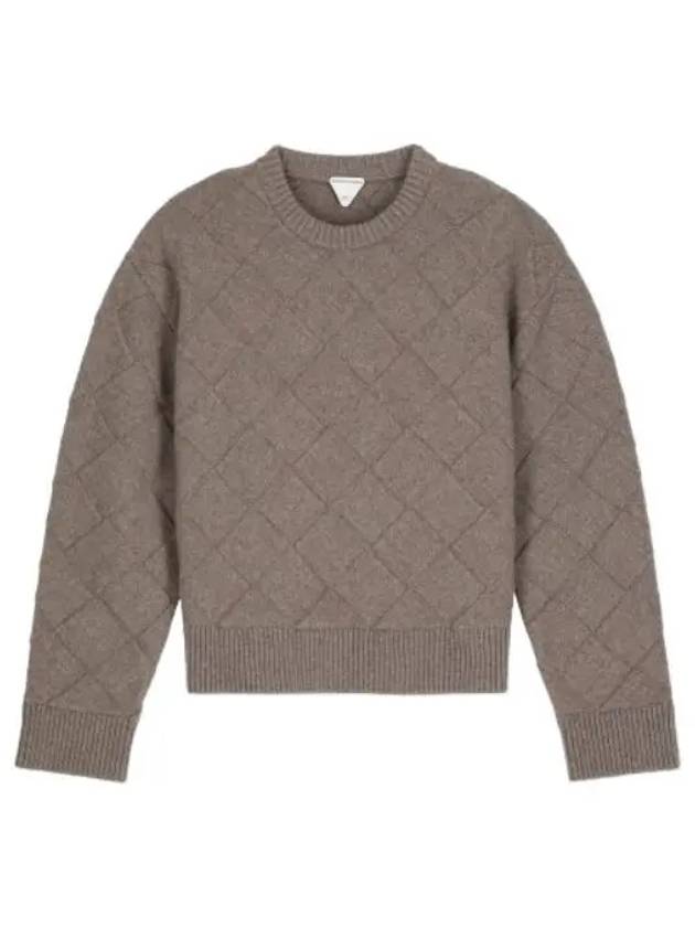 Intreccio wool sweater gray knit - BOTTEGA VENETA - BALAAN 1