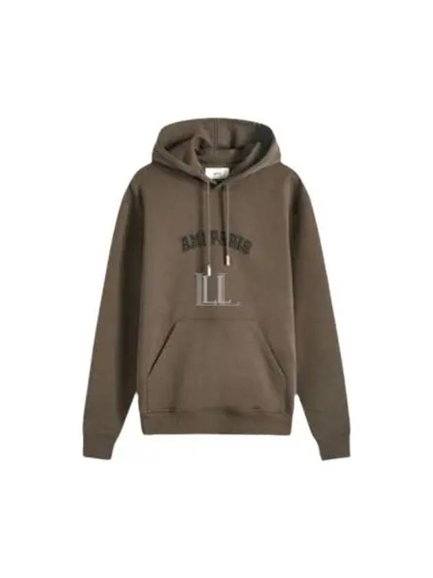 Classic Logo Print Hoodie Brown - AMI - BALAAN 2