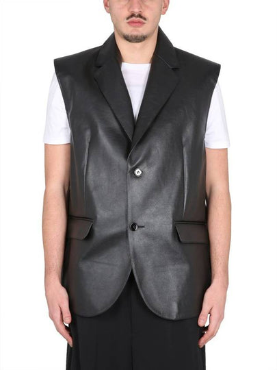 MM6 Men's Leather Vest Black - MAISON MARGIELA - BALAAN 2