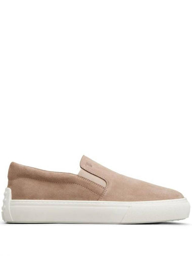 Suede Slip-Ons Beige Pink - TOD'S - BALAAN 1