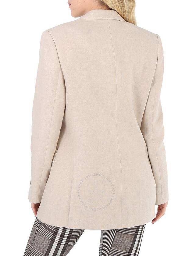 Burberry Ladies Loulou Oatmeal Single-Breasted Tailored Jacket, Brand Size 4 (US Size 2) - BURBERRY - BALAAN 3