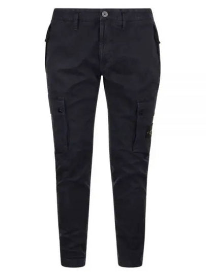 Wappen Patch Old Treatment Slim Fit Cargo Straight Pants Navy - STONE ISLAND - BALAAN 2