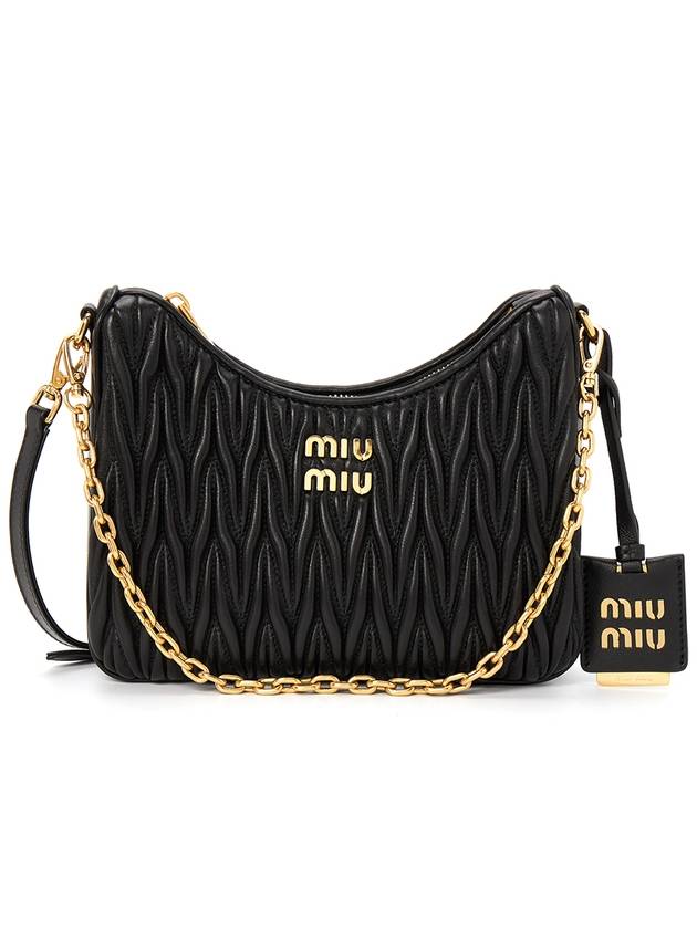 Matelasse Nappa Leather Shoulder Bag Black - MIU MIU - BALAAN 2