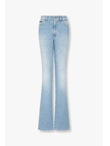 Women s Stretch Flare Leg Jeans Light Blue - PHILIPP PLEIN - BALAAN 1