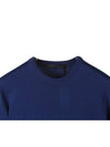 Men's Round Neck Wool Knit Top Blue - KITON - BALAAN.