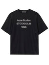 CL0196 FADED BLACK Stockholm logo print short sleeve tee - ACNE STUDIOS - BALAAN 4