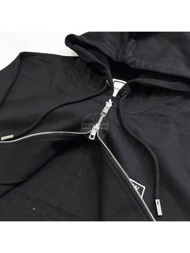 Men's Back Logo Cotton Zip-Up Hoodie Black - WOOYOUNGMI - BALAAN 3