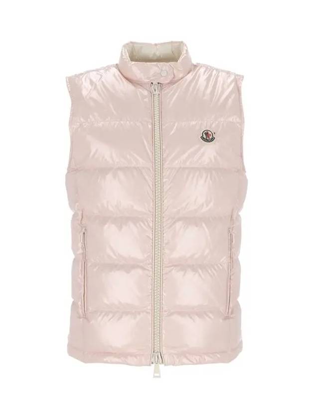 Alcibia Logo Patch Padded Vest Pink - MONCLER - BALAAN 3