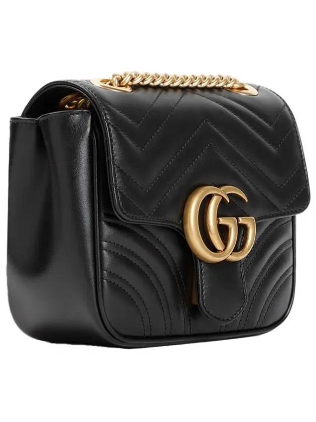 GG Marmont Matelasse Small Shoulder Bag Black - GUCCI - BALAAN 4