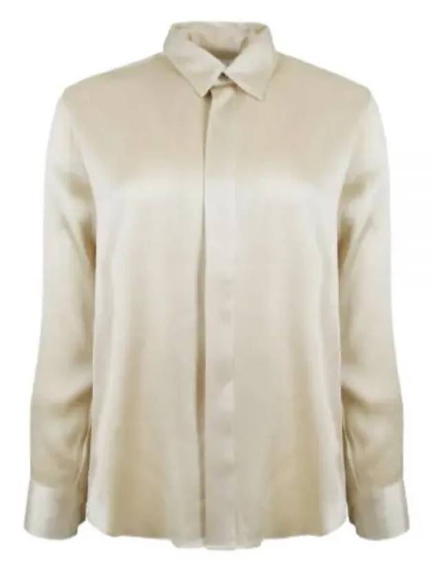 Classic Silk Long Sleeve Shirt Vanilla - AMI - BALAAN 2