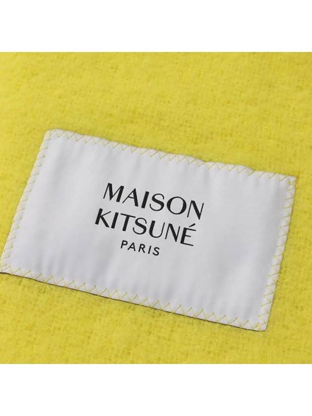 Baby Alpaca Plain Muffler Yellow - MAISON KITSUNE - BALAAN 4