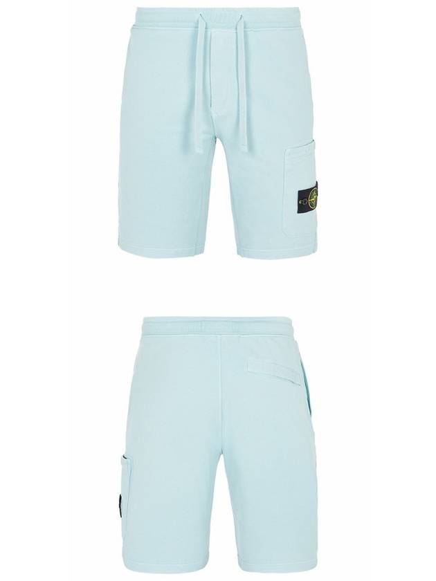 Men's Wappen Patch Bermuda Shorts Blue - STONE ISLAND - BALAAN 5