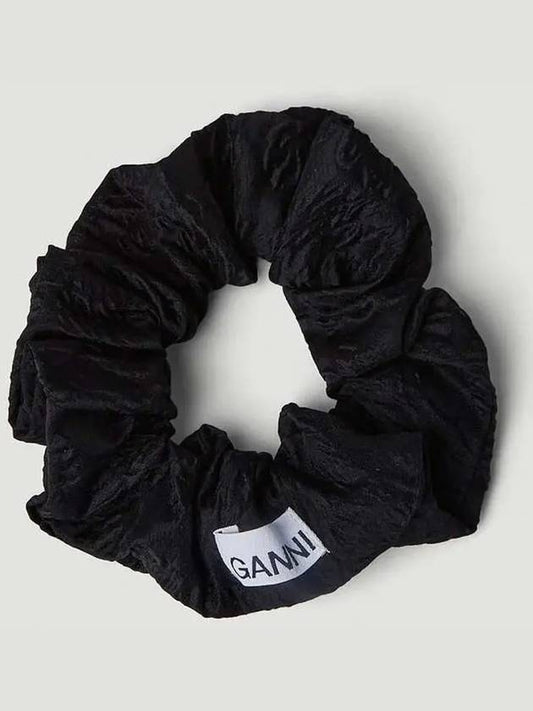 Jacquard Loganza Scrunchy Black - GANNI - BALAAN 2