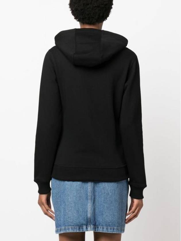 Women's Prorsum Label Cotton Hoodie Black - BURBERRY - BALAAN 5