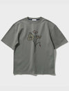 Artwork Flower Drawing Short Sleeve T Shirt Cement - FFEFF STUDIO - BALAAN 2