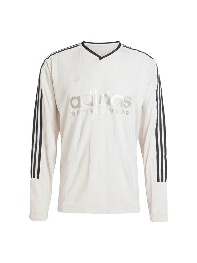 House of Tiro Jacquard Jersey Long Slevee T Shirt Ivory - ADIDAS - BALAAN 1