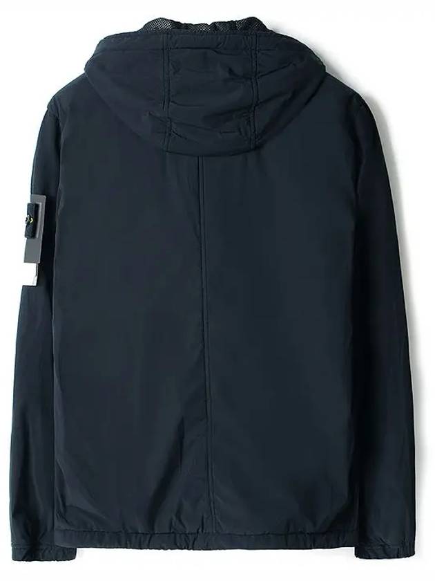 Men's Wappen Patch Skin Touch Hooded Jacket Navy - STONE ISLAND - BALAAN 3