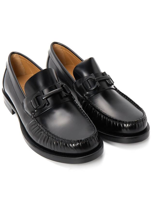 Gancini Ornament Loafer Black - SALVATORE FERRAGAMO - BALAAN 4