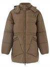 Oversized Tech Puffer Midi Padding Brown - GANNI - BALAAN 2