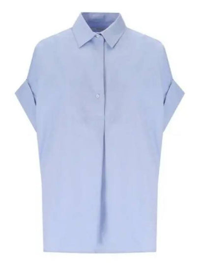 Brema Cotton Short Sleeve Shirt Blue - MAX MARA - BALAAN 2