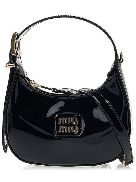 Patent Leather Hobo Tote Bag Black - MIU MIU - BALAAN 2