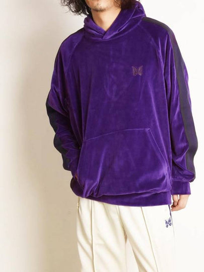 C PE Velour Track Hoodie Purple - NEEDLES - BALAAN 2