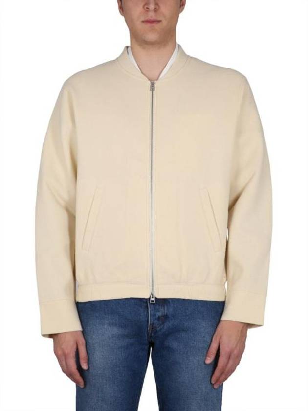 Zip-Up Blouson Jacket Ivory - AMI - BALAAN 2