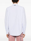 Striped Poplin Long Sleeve Shirt Blue - MSGM - BALAAN 4