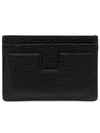 T Line Leather Credit Card Wallet Black - TOM FORD - BALAAN 3