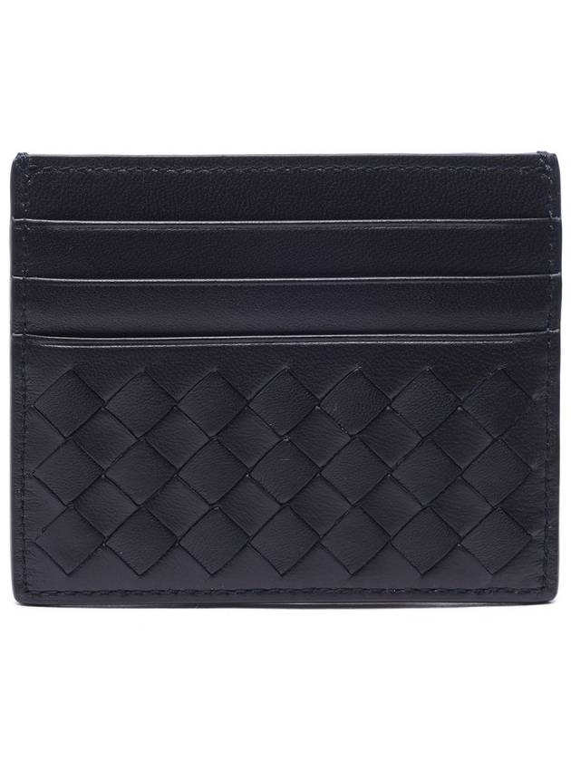 Intrecciato Weaving Card Wallet Navy - BOTTEGA VENETA - BALAAN 5