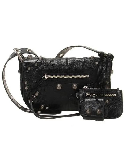 Zipper Stud Arena Lambskin Shoulder Bag Black - BALENCIAGA - BALAAN 2