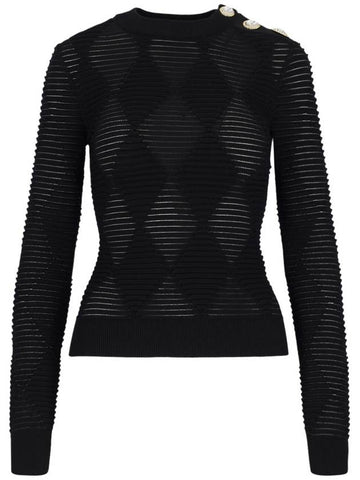 Balmain Sweaters Black - BALMAIN - BALAAN 1