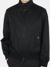 Men's Monogram Motif Cotton Harrington Zip-Up Jacket Black - BURBERRY - BALAAN 3