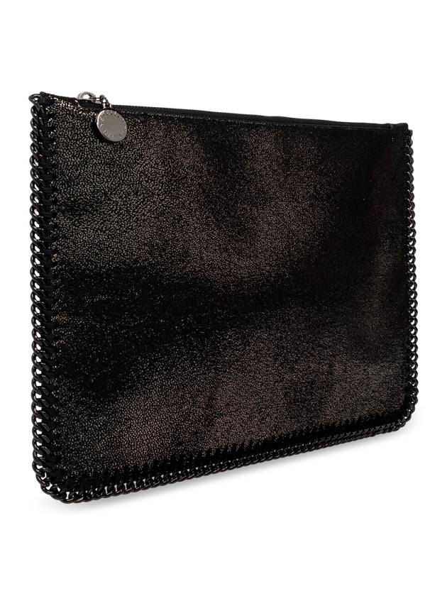 Stella McCartney Vegan Leather Clutch, Women's, Black - STELLA MCCARTNEY - BALAAN 4