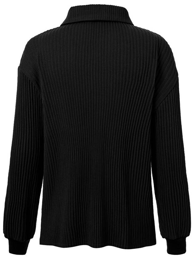 Men's Soft Pleated Knit Top Black - MONPLISSE - BALAAN 3