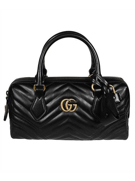 GG Marmont Small Top Handle Bag Black - GUCCI - BALAAN 2