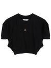 Black ORB Football Crop T Shirt 1G01000A J001M N401 - VIVIENNE WESTWOOD - BALAAN 1