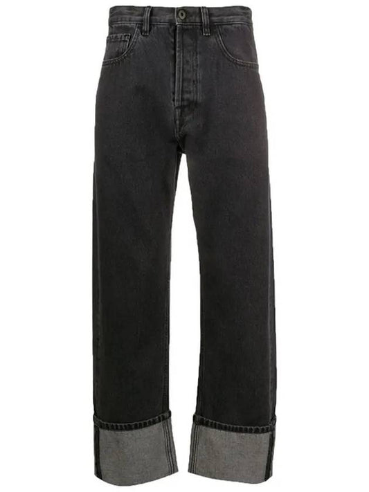 V Logo Straight Jeans Black - VALENTINO - BALAAN 2