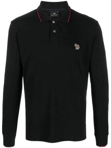 Zebra Motif Polo Shirt Black - PAUL SMITH - BALAAN 1