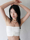 Wooden Beads Tube Top IVORY - RUBATI - BALAAN 4