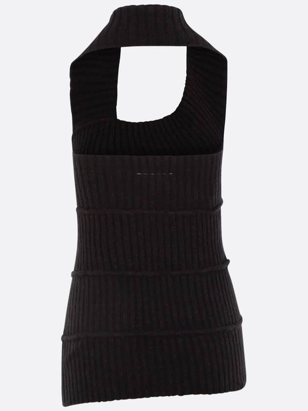 MM6 Cutout Detail Asymmetric Knit Top S52NC0328S18288 961 - MAISON MARGIELA - BALAAN 3