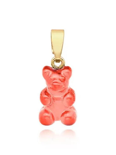 NOSTALGIA BEAR JELLY RED CLASSIC CONNECTOR Gold Pendant Charm - CRYSTAL HAZE - BALAAN 1