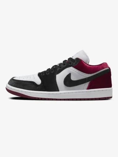 Air Jordan 1 SE Low Top Sneakers Black Red - NIKE - BALAAN 1