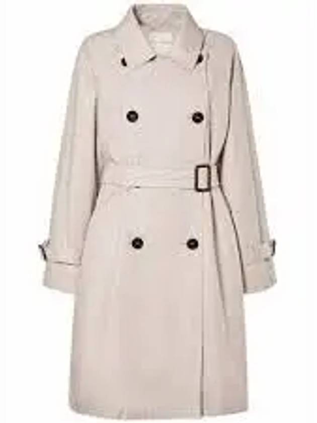 Titrench Water Repellent Double Breasted Button Trench Coat Beige - MAX MARA - BALAAN 2