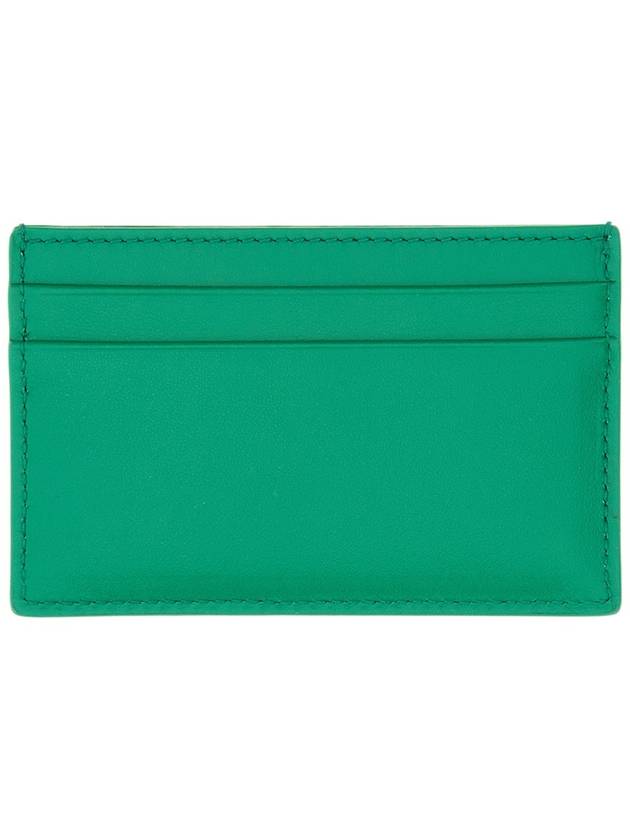 Leather Card Wallet Green - ALEXANDER MCQUEEN - BALAAN 1