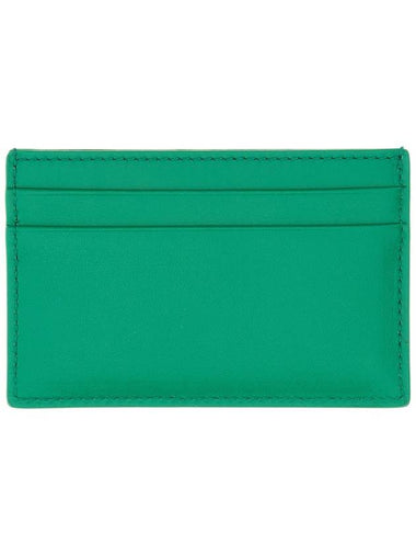 Leather Card Wallet Green - ALEXANDER MCQUEEN - BALAAN 1